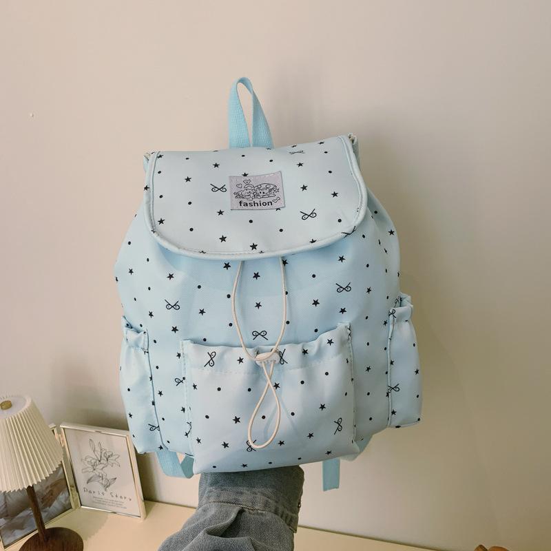Schulrucksack Koreanische Version Nische Schleife Polka-Dot-Rucksack College-Stil Freizeitreisen Große Kapazität Schüler Schulranzen