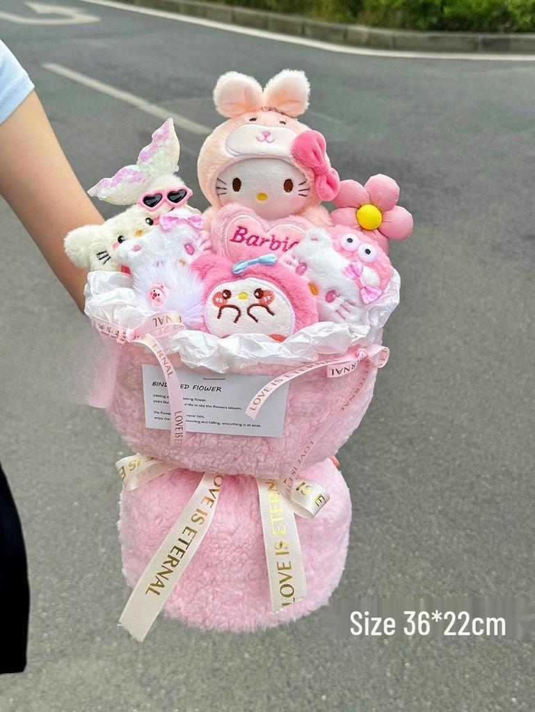 Valentine's Day Kitty Plush Bouquet: Perfect Gift for Girlfriend or Bestie