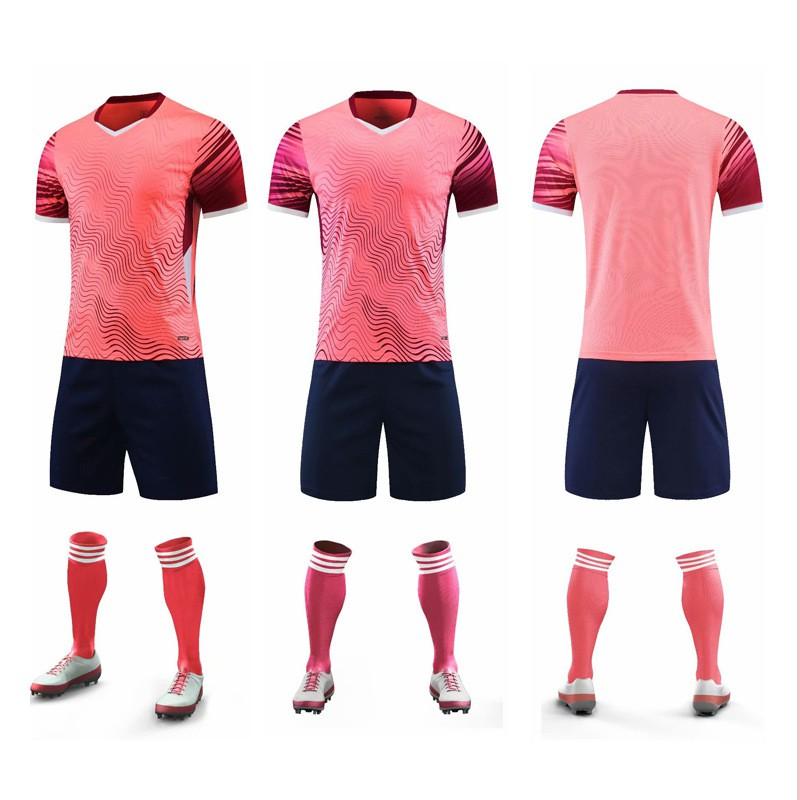 Mens Custom Printed Soccer Jersey Set Short Sleeve Football Uniform Training Match Sportswear