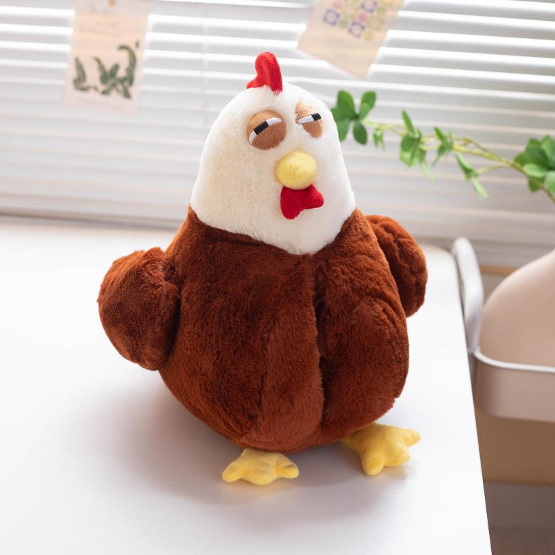 Cute big cock hand warmer pillow plush toy doll hen doll children soothing doll