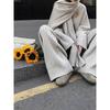 Autumn and Winter Wool Suit Women's Autumn and Winter High-end Sense Solid Color V-neck Sweater Straight Trousers Two-piece Set Women