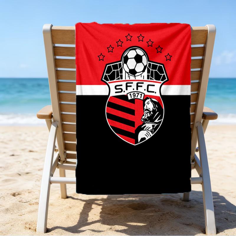 Soccer Team Crest Design Printed Beach Towel, Super Soft Microfiber, Perfect Gift Birthday, for Pool, Beach, Travel, for family and friends