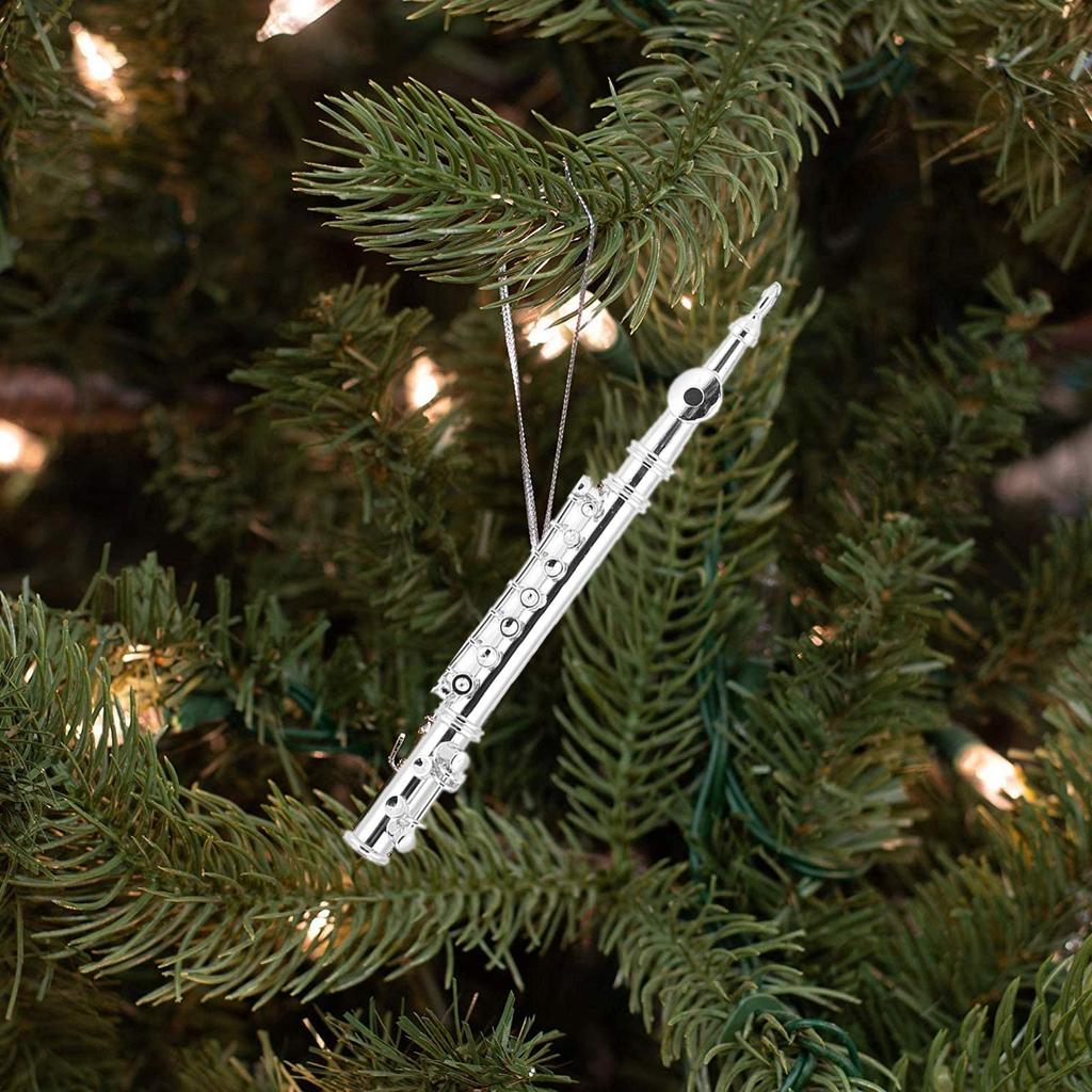 AUHX Metal Flute Keychain, Beautiful Flute Key Ring Gift, Practical Small Exquisite Gift for Hanging Keys or Decoration