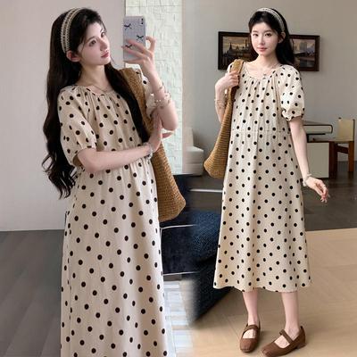 Elegant French-Style Summer Maternity Dress 2026 - Plus Size