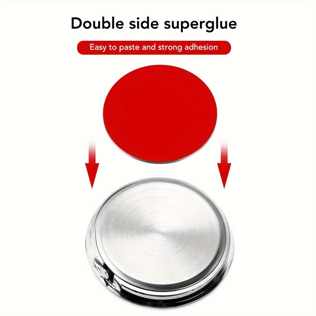 43mm Luminous Car Dashboard Clock - Waterproof Digital Display with Stick-On/Air Vent Mount for Auto