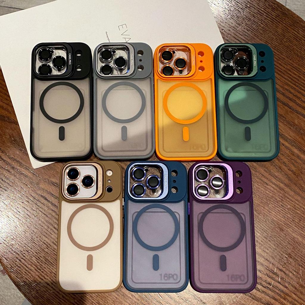 Compatible with iPhone 17 Pro Max, Matte Skin-feel, Magnetic Lens Holder, Apple 16 Drop-proof Protective Case.