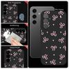 Pink Bow Print Soft TPU Case For Samsung Galaxy S25 S24 S22 S23 Ultra S24 FE A55 A53 A54 A35 A15 A16 A36 5G Silicone Phone Cover
