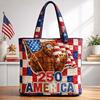 USA 250. Jahrestag Tragetasche, Unabhängigkeitstag Handtasche, Rot Weiß Blau Einkaufstasche, Wiederverwendbare Patriotische Tasche für 4. Juli Geschenke
