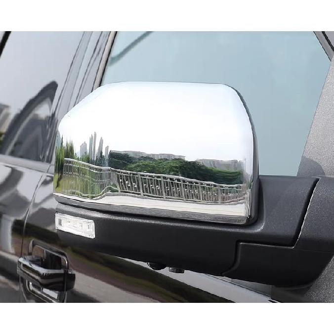 AUCERAMIC Chrome Plated Full Mirror Covers Compatible with 2015- Ford F150 Pickup 2-Door 4-Door Side View Mirror Back Cover Cap