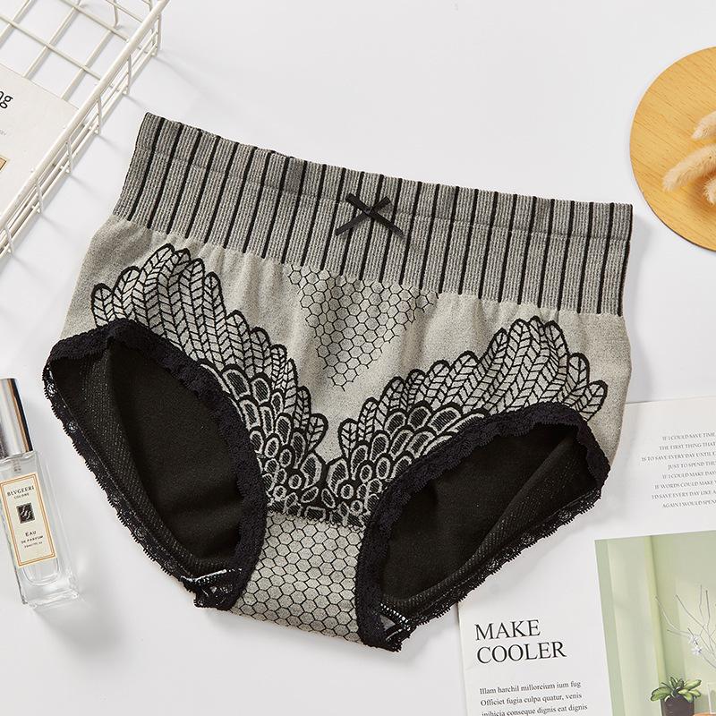 

Бесшовные трусики с высокой талией, женские кружевные трусики с контролем живота, корректирующее белье, графеновое хлопковое нижнее белье для похудения XL серый