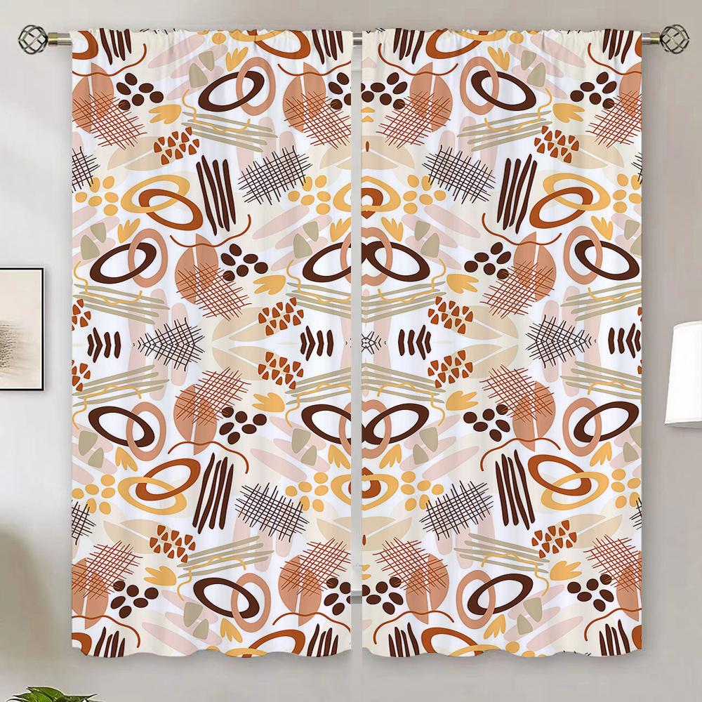 Art Pattern Luxury Curtains for Living Room On Sale Home and Decoration Blackout Curtain Tiebacks Ready Curtains Cheap Shades