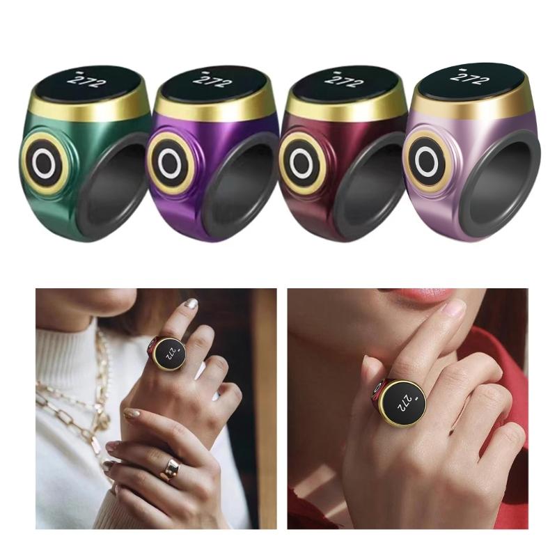 Digitaler Fingerzähler mit Vibrationsalarm, elektronischer Zähler, tragbarer digitaler Zähler zur Verfolgung der Gebetszeit, Geschenk