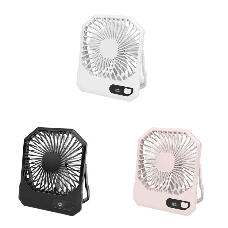 

Desk Fan Small Quiet Portable Desktop Fan 2600mAh Rechargeable Table Fan белый