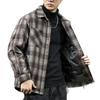 Amerikanische Retro Karomuster Herren Daunenjacke: Winterkollektion 2025 - Warme High-End-Oberbekleidung mit Revers