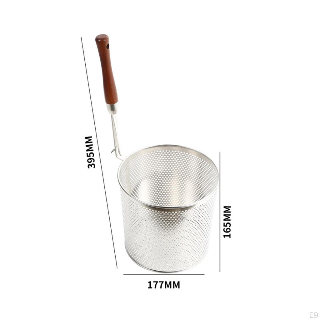 Mesh Food Strainer Deep Fryer Basket Frying Spaghetti Spoon for Camping
