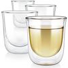Tulip Insulated Glasses for Tea, Coffee and Other Beverages - Double Walled Heatproof Glass Maintains Drinks Hot/Cold, 8 Oz