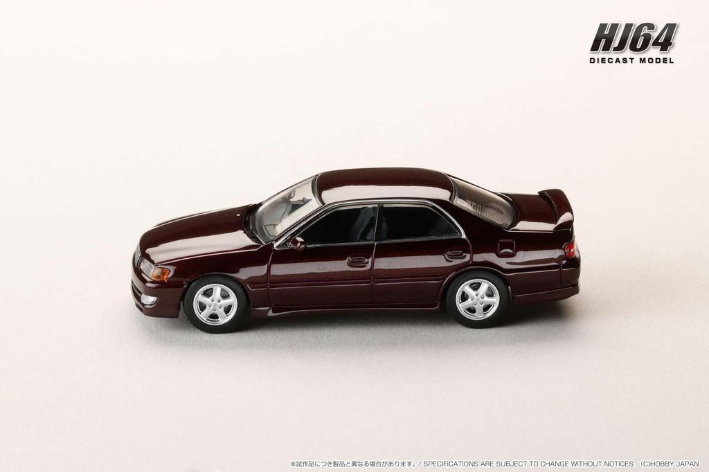HobbyJAPAN HJ64 1/64 Scale Toyota Chaser Tourer V (JZX100) Early Version (1996) Purple Customized Color, Finished Model (HJ641072P)
