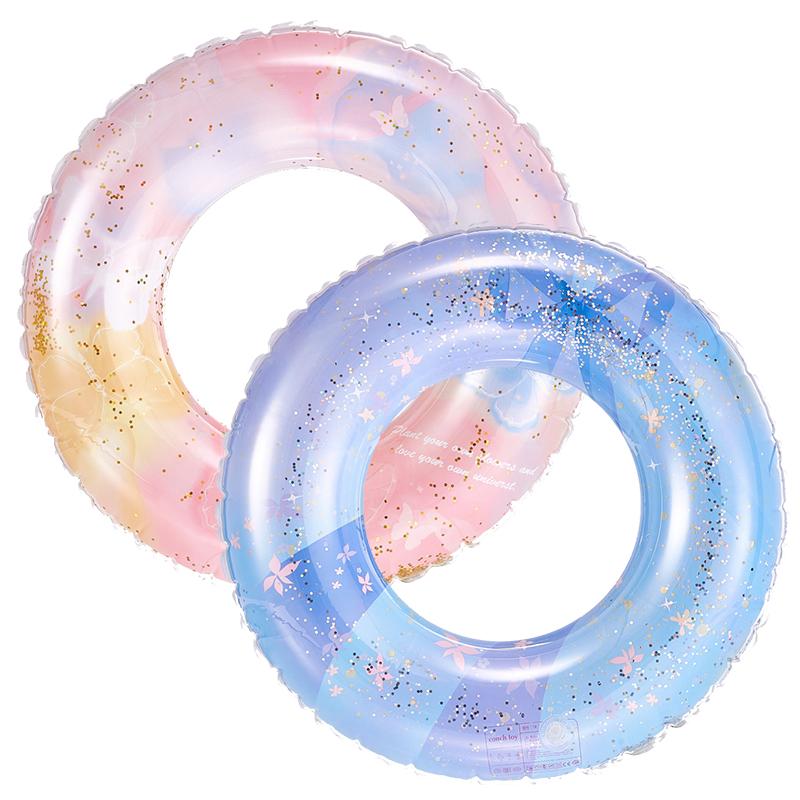 Aufblasbarer Schwimmring für Schwimmring Damen Pool Schwimmtiere Schwimmrohr Kreis Sommer Strand Wassersport Erwachsenen Schwimmhilfe