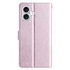 For iPhone 16 Case Silk Texture Leather Phone Cover Wallet with Credit Card Holder
