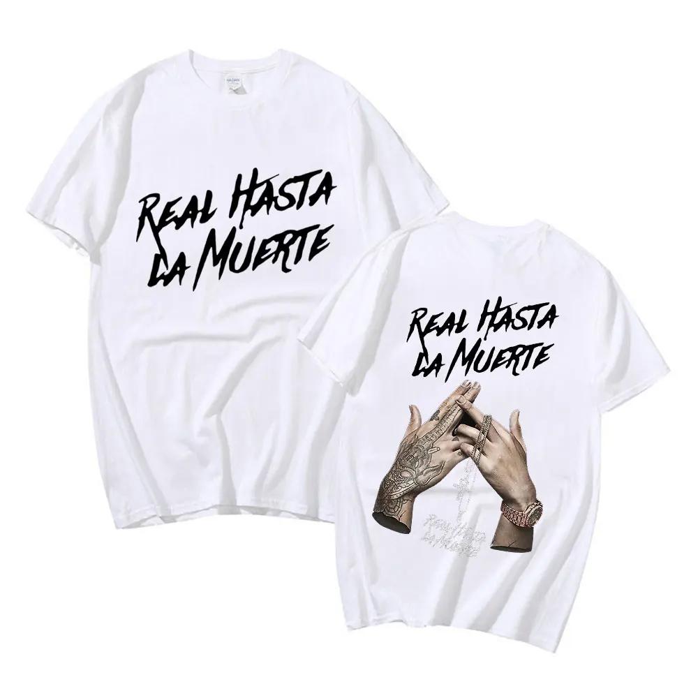 Limited Rapper Anuel Aa Tee Shirt Real Hasta La Muerte Graphic Oversized T Shirt Men's Women Cotton Hip Hop T-shirt Short Sleeve