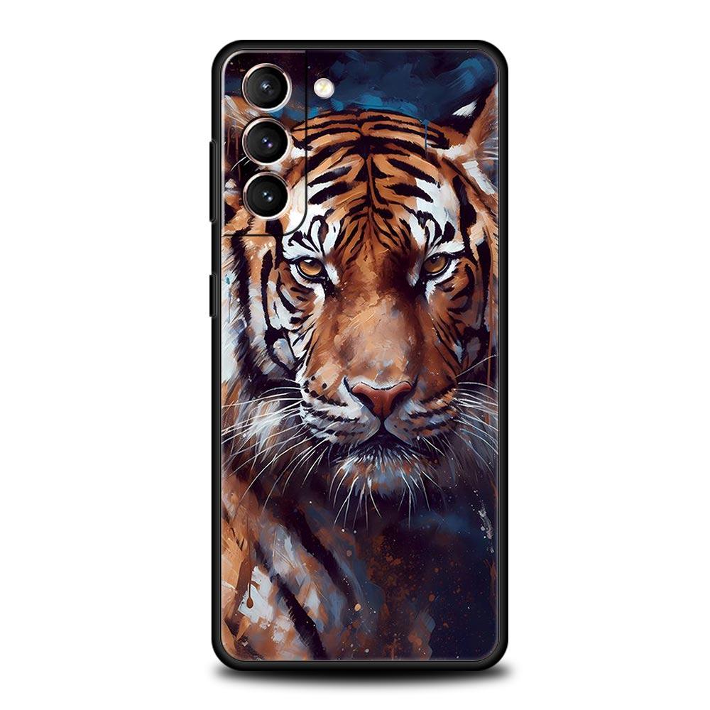 

Чехол для телефона с рисунком животного тигра для Samsung Galaxy S24 S23 S22 Ultra S20 S21 FE 5G S10 S9 Plus S10E S8 S7 Edge Мягкий силиконовый чехол Samsung S9