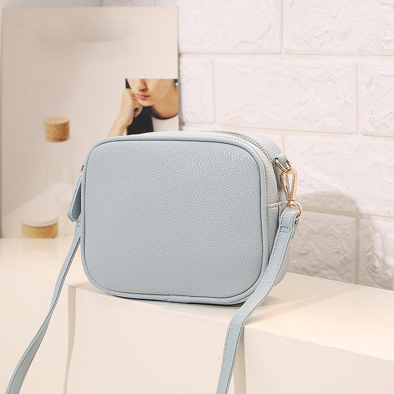 

Female Luxury Blue Crossbody Shoulder Bag Lady Elegant Pu Leather Hot Trending Small Capacity Square Handbag світло-синій колір