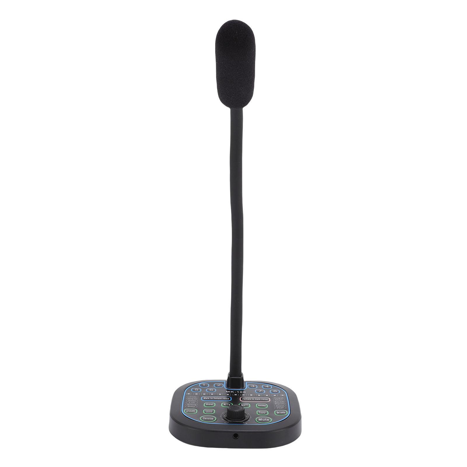 

Handheld Microphone Voice Changer 16 Sound Effects Voice Changer Disguiser for Game Recording Phone Computer PC Laptop