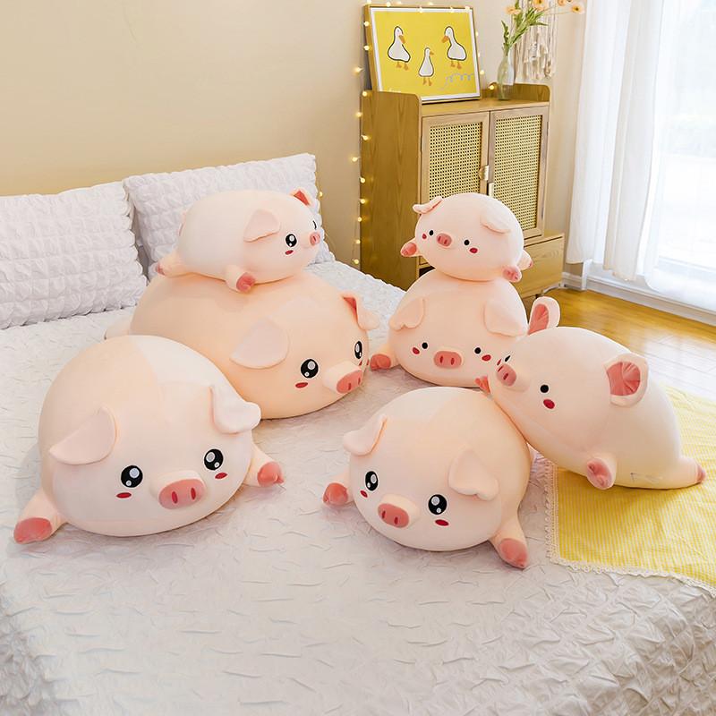 Plush Pig Pillow With Soft Fiber Cotton Filling For Kids And Adults