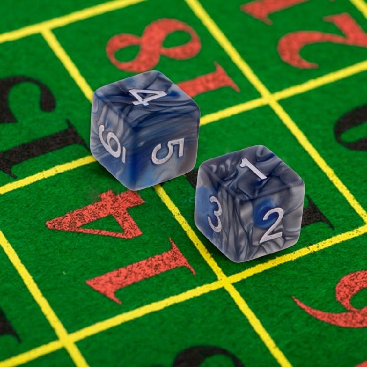 20Pcs Colorful 6 Sided Acrylic Dices 16mm Polyhedral Cubes Square Corner Dices