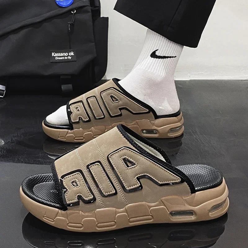 Letní pánské pantofle sandály pro muže pánské pohodlné pantofle originální značky boty venkovní sandály muž léto 2024 sandál chlapec