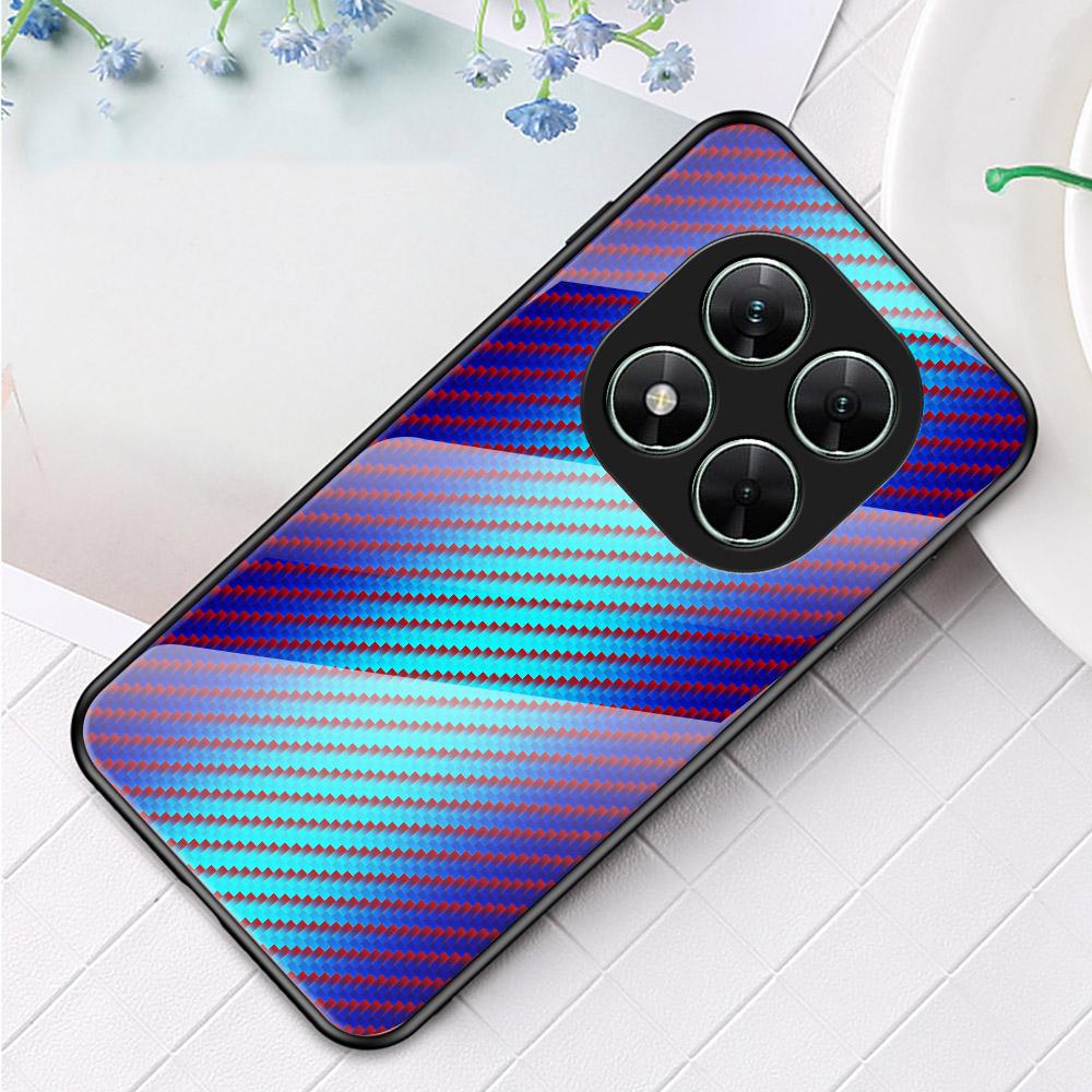 

For Xiaomi Poco X7 5G/Redmi Note 14 Pro 5G Case Tempered Glass Shockproof Phone Cover Golden Fiber