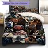 Cartoon Pattern Bedding Quilt Set Quilt Cover Pillowcase Home Decoration Birthday Gift (1 * duvet cover + 2 * pillowcase, without core)