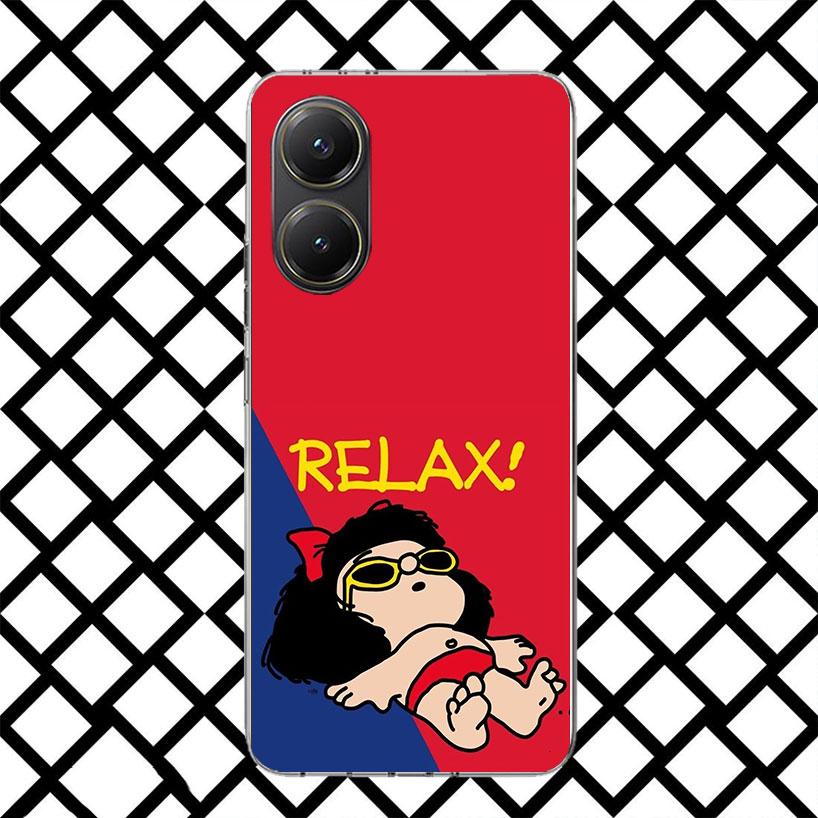 Cartoon Cute Mafalda Phone Case for Xiaomi Poco F7 Ultra X7 X6 X5 Pro X4 Gt M8 M7 Redmi 15 15C 13 13C 12 12C Soft Cover Fundas P