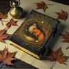 200 -Page Fox Leather Grimoire | Handmade Spell Book of Shadows, Vintage Deckle Paper Journal, Unique Fox Gift for Him and Her