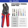Ratcheting Wire Crimping Tools SN-2549S for JST ZH 1.5mm, PH 2.0mm, XH 2.5mm,  Dupont 2.54mm Pitch Open Barrel Terminals, AWG28-18 (0.08-1.0mm²)