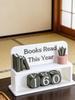 Bookish Track Shelf Ornament Books Read This Year Counter Books Read Holder This Year For Home Librarian Classroom Women Men Kid