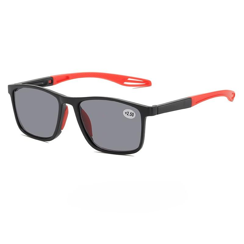 Unisex UV-Protective Presbyopia Glasses Stylish Square-Frame Blue Light Blocking Sun Reading Glasses with Plus Diopters