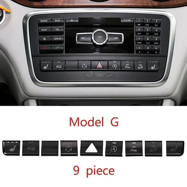 Autocollants Boutons De Climatiseur De Console De Voiture, Garniture Pour Mercedes Benz Gla, Xachcla, C117, Classe A B, W176
