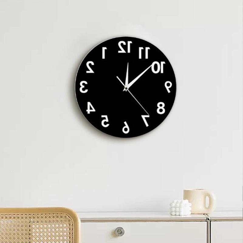 

Простые настенные часы для гостиной, Модные и элегантные, Бесшумные кварцевые настенные часы, Простое украшение для стен дома, Простые настенные часы White 30 * 30CM