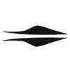 Front Light Eyelid Headlight Eyebrow Soft Plastic Black Protective Wearproof 1 Pair for Car