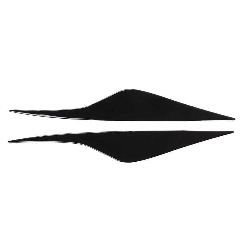 Передняя фара Накладка на фару Бровь Мягкий пластик Черный Защитная Износостойкая 1 пара для автомобиля