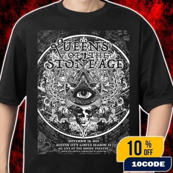 

Queens Of The Stone Age Austin City Limits 2025 Event TShirt All Sizes Unisex T-Shirt S