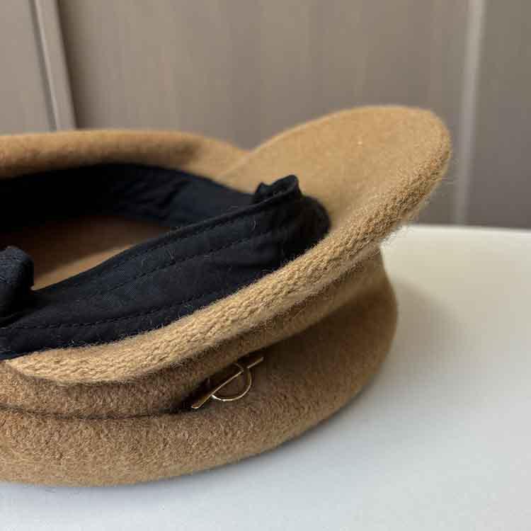 Autumn and Winter Woolen Thickened Newsboy Hat Female Star Anise Cap Elegant Painter Bud Hat
