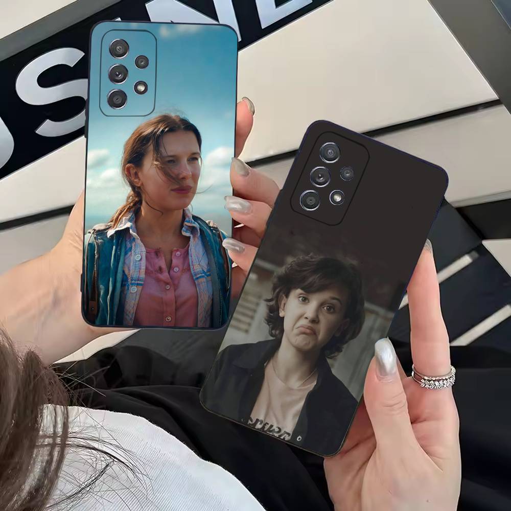 Millie Brown Stranger Phone Case For Samsung Galaxy A13,21s,22,31,32,52,53,71,80,A91 Soft Black Shell