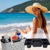 Becherhalter Ablage oben für Silikone Strandtasche Becher Handys Snacks Halter Reise Campingausrüstung Wasserdicht Rutschfest