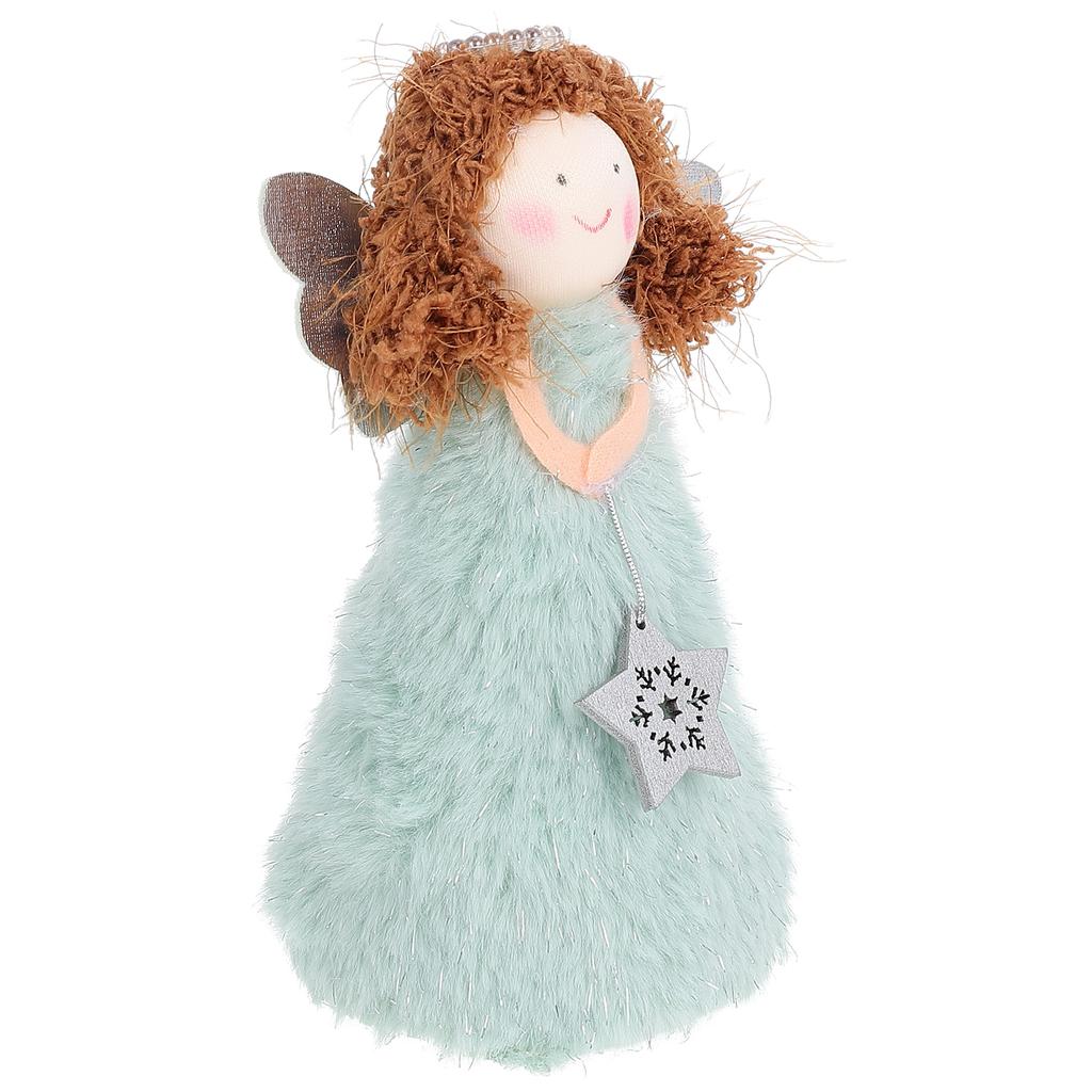 Weihnachtsdekorationen Spitze für Weihnachtsbaum Engel Partyzubehör Mädchen Herz Pvc Plüsch Baumspitze Tischdeko