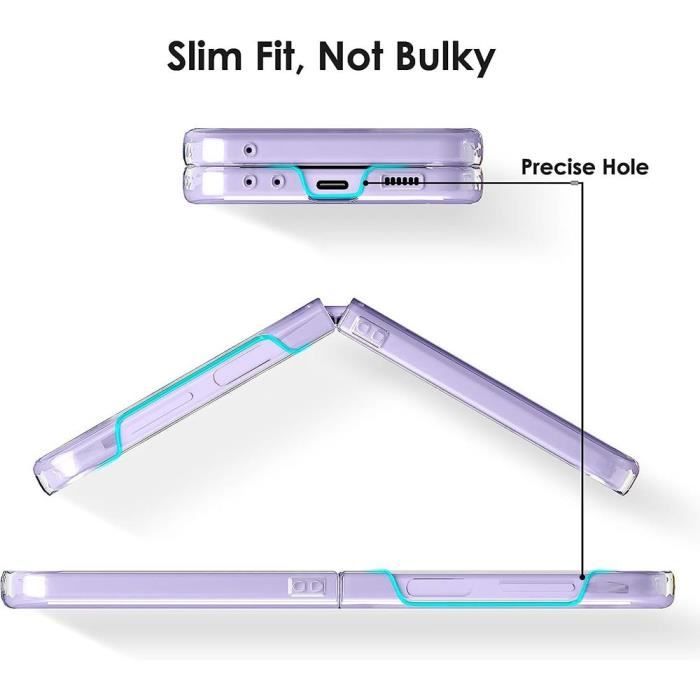 Coque de protection - BOOLING - Samsung Galaxy Z Flip 5 - Antichoc - Anti-rayures - Slim Transparent