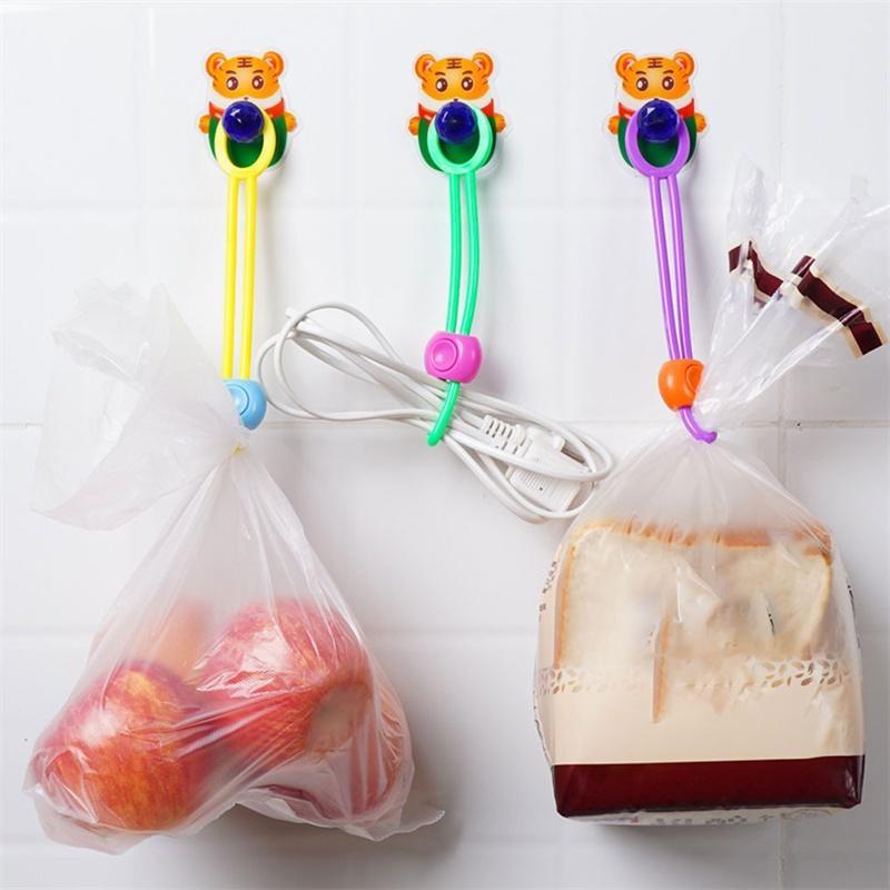 Mehrzweck-Versiegelung, Silikon-Kabelklemmen, Organizer, Snack, feuchtigkeitsbeständig, hält frische Dichtungsklemmen (2–10 Stück, zufällige Farben)