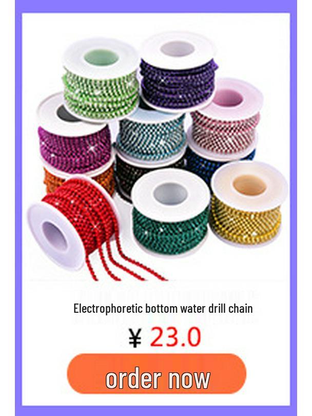 Colorful Rhinestone Claw Chain for Phone Cases, Nail Art, Apparel, & Wedding Dress Accessories