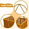 Cesta de Armazenamento Decorativa Feita de Rattan Sintético com Alça, Pendurada Feita à Mão para A